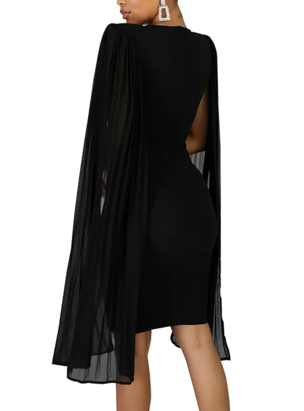 Solid Sashes Diamonds Party Elegant Vintage Woman Dress