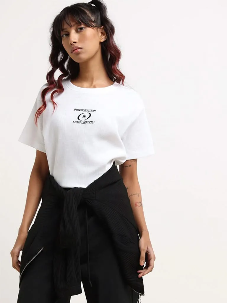 Studiofit White Relaxed-Fit T-Shirt
