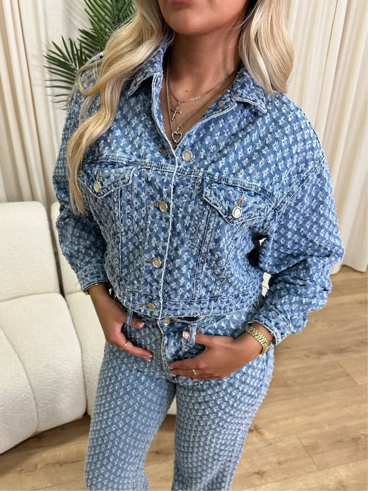 Tamia distressed denim jackets