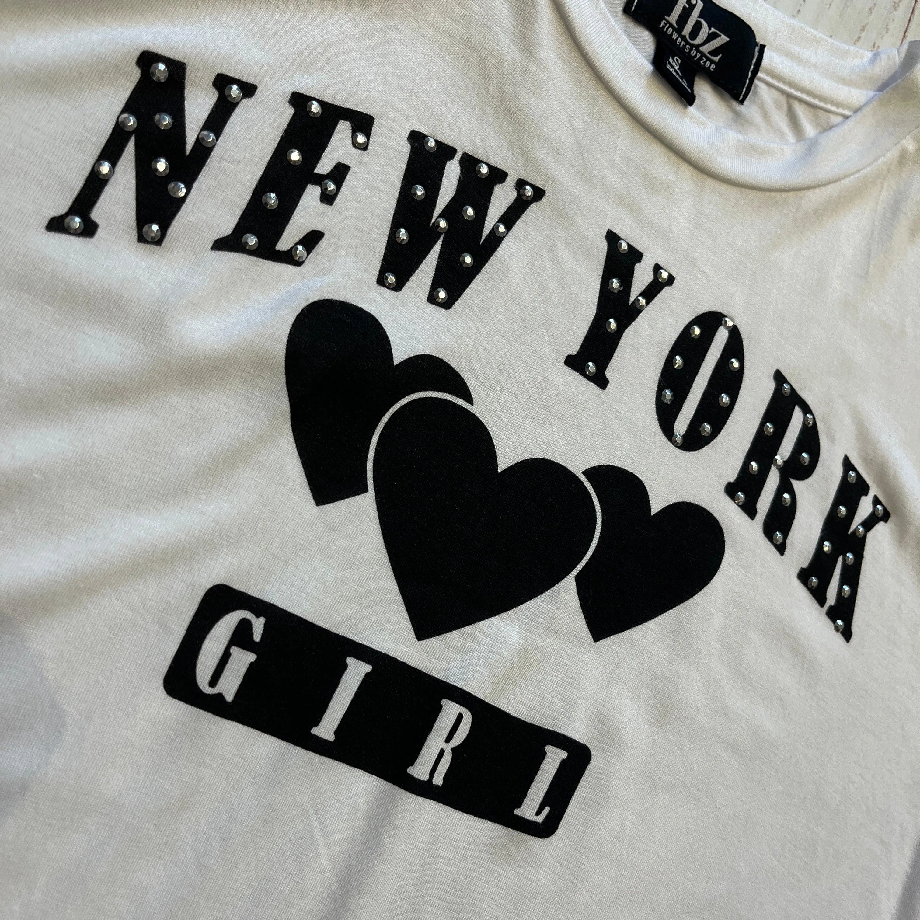 Tween Tops | Tee- New York Girl | Flowers by Zoe