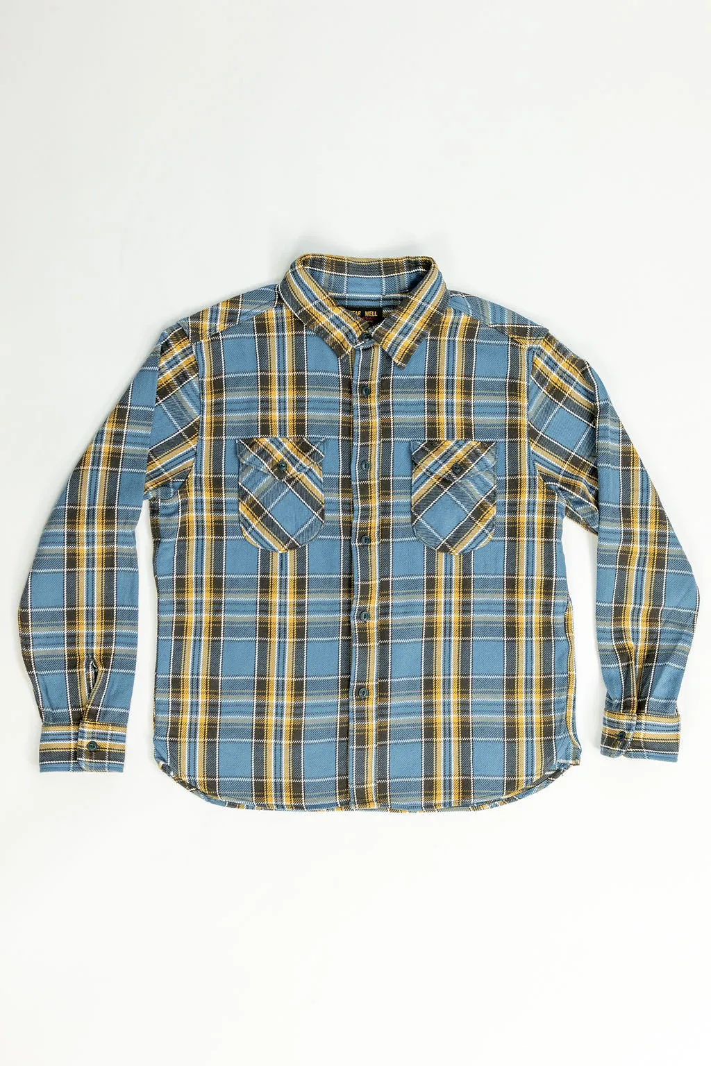 UES 502352 Heavy Flannel Shirt - Blue