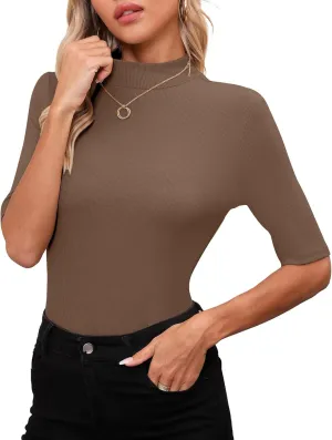 Womens Tops Summer Short Sleeve Shirts Business Dressy Casual T Shirts Tops for Women Trendy