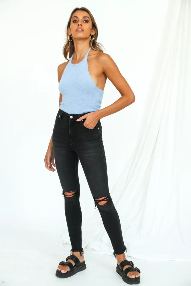 WRANGLER Hi Pins Cropped Skinny Jeans Backbite Black
